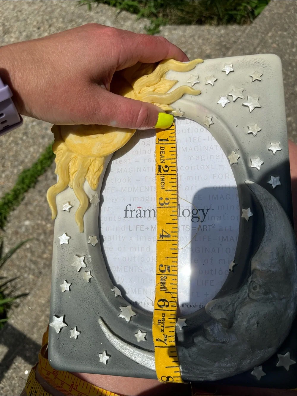 Vintage Sun & Moon Decorative Resin Picture Frame - 90’s celestial HTF